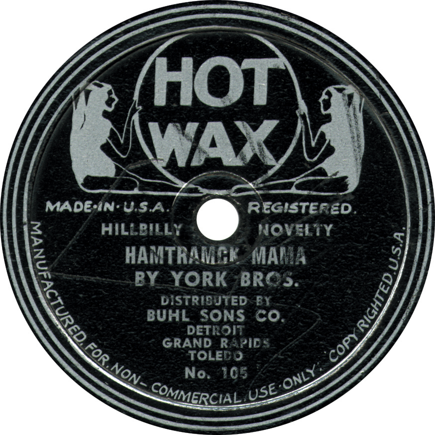 Hot Wax 105 label