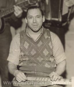 Bill Callhan with lap steel, 1940s