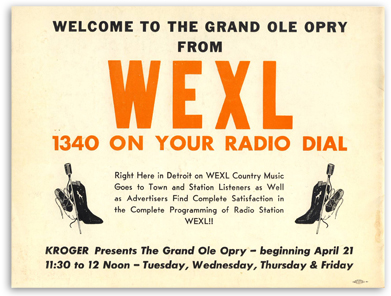 1964 ad for WEXL radio