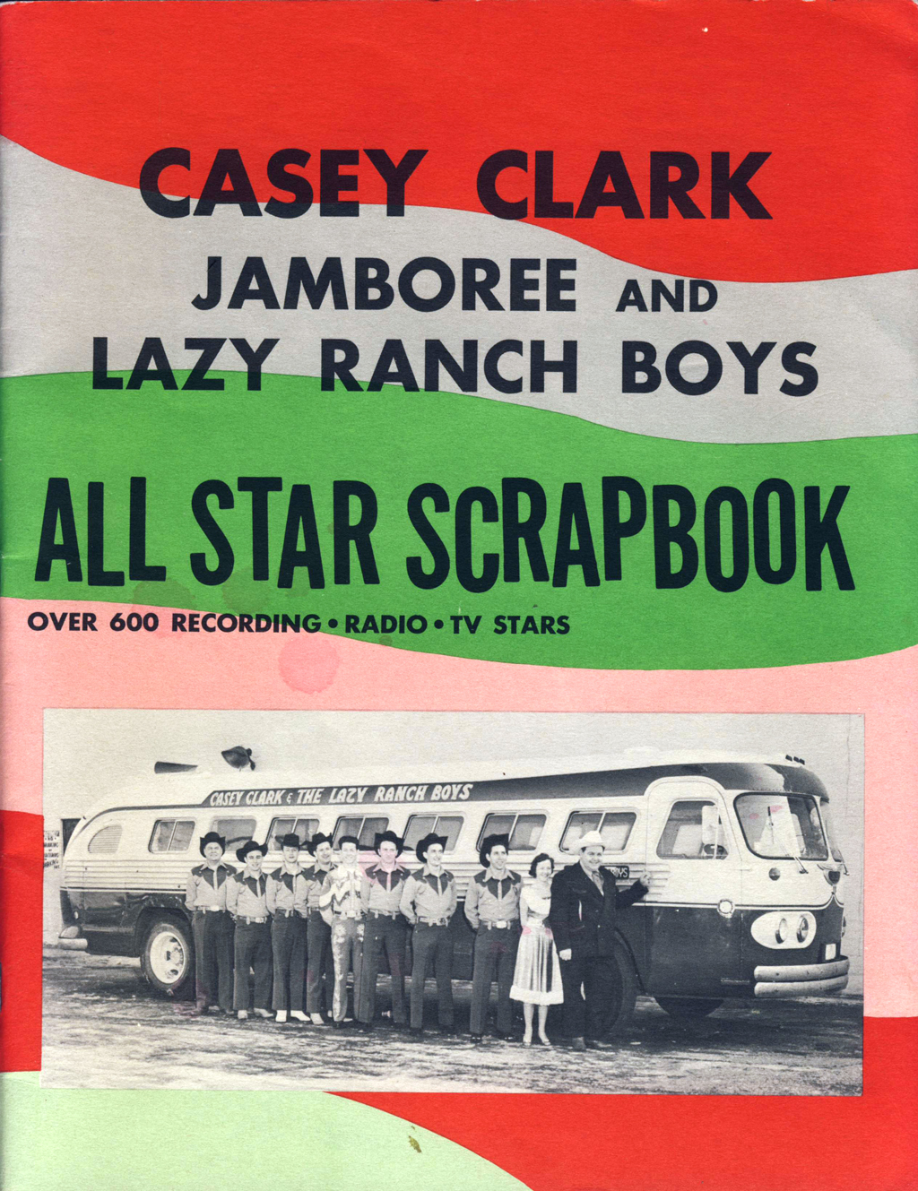Casey Clark and Lazy Ranch Boys book, 1955