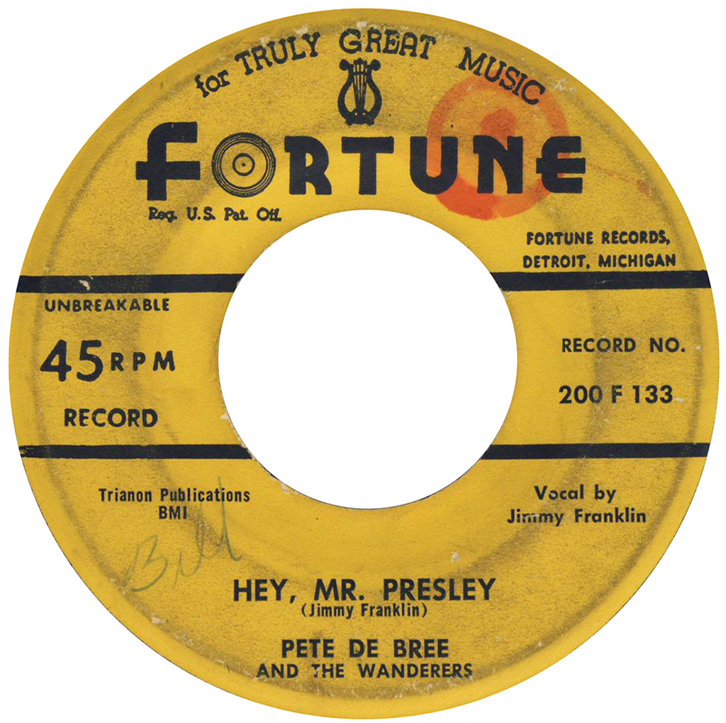 "Hey, Mr. Presley" by Pete DeBree and the Wanderers (Fortune 200)