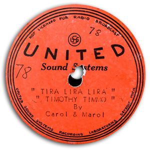 United Sound Systems custom disk label