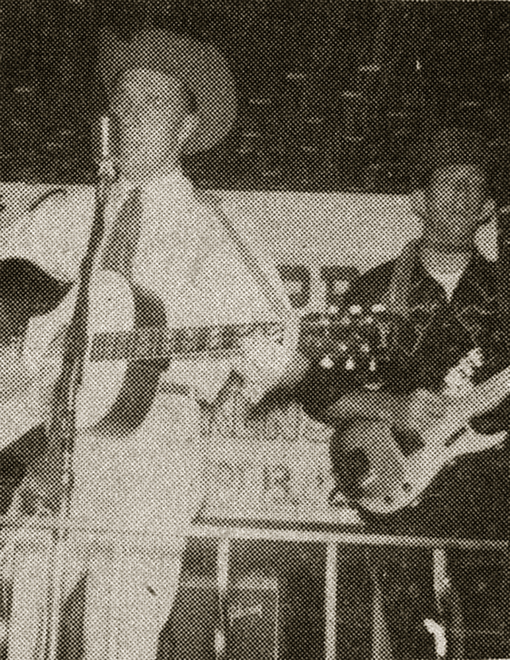 Jimmy Williams and Jeff Stark on stage, 1968